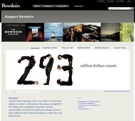 Capital Campaign Wrap-up Site - Bowdoin College